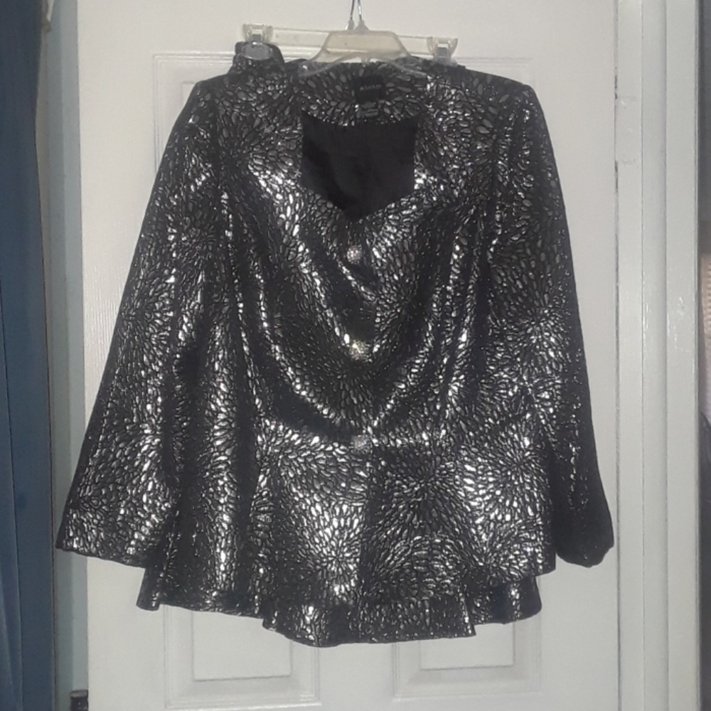A Black and Silver Formal Suit